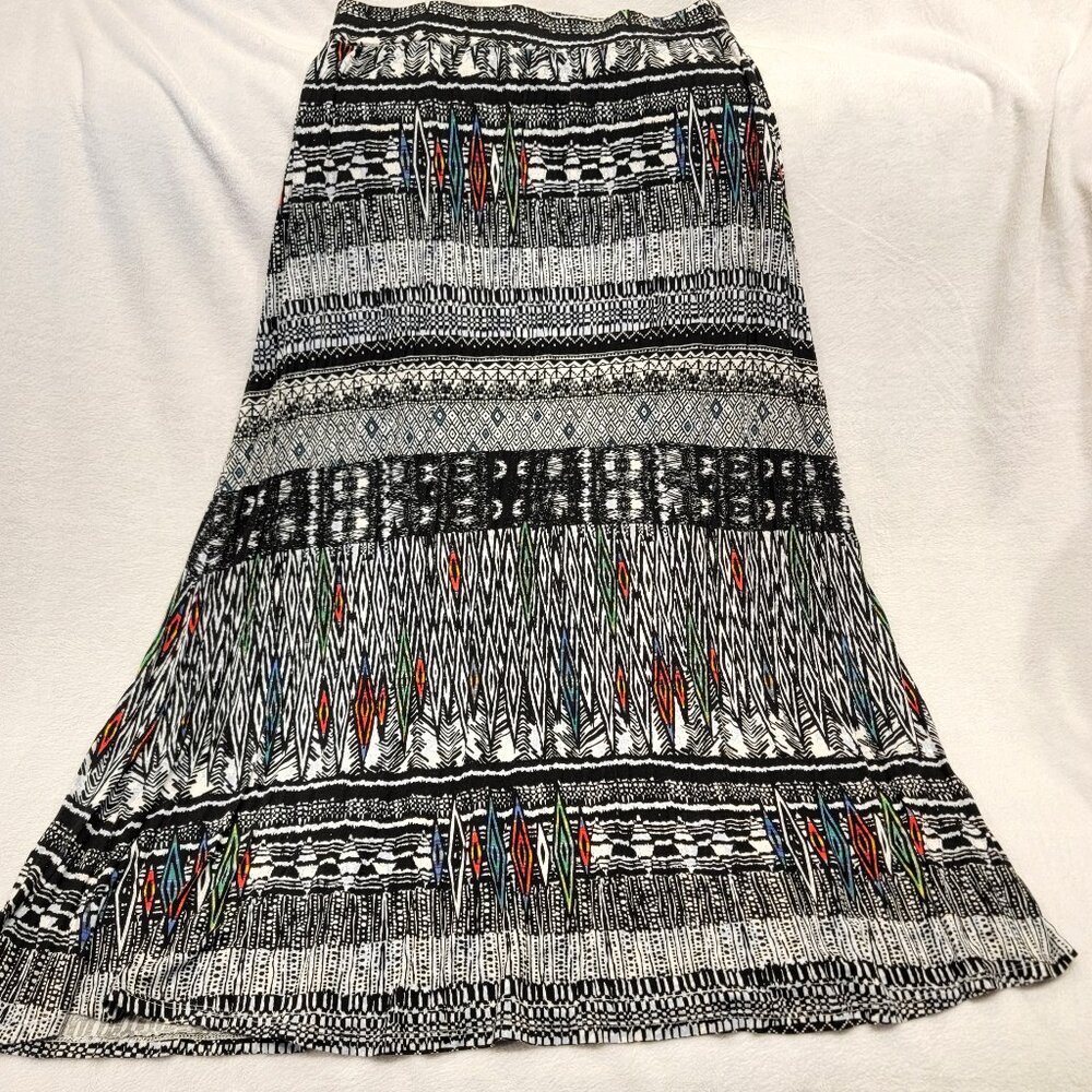 Colorful Elastic Waist A-line Skirt